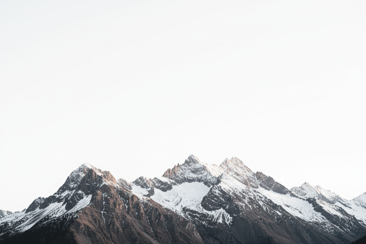 WHITE BACKGROUND WITH MOUNTAIN